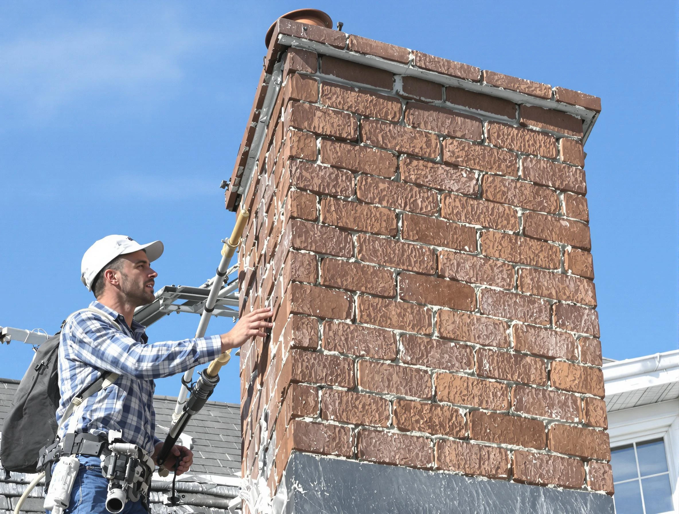 Brickwork for a chimney rebuild by Columbine Chimney Sweep in Columbine, CO