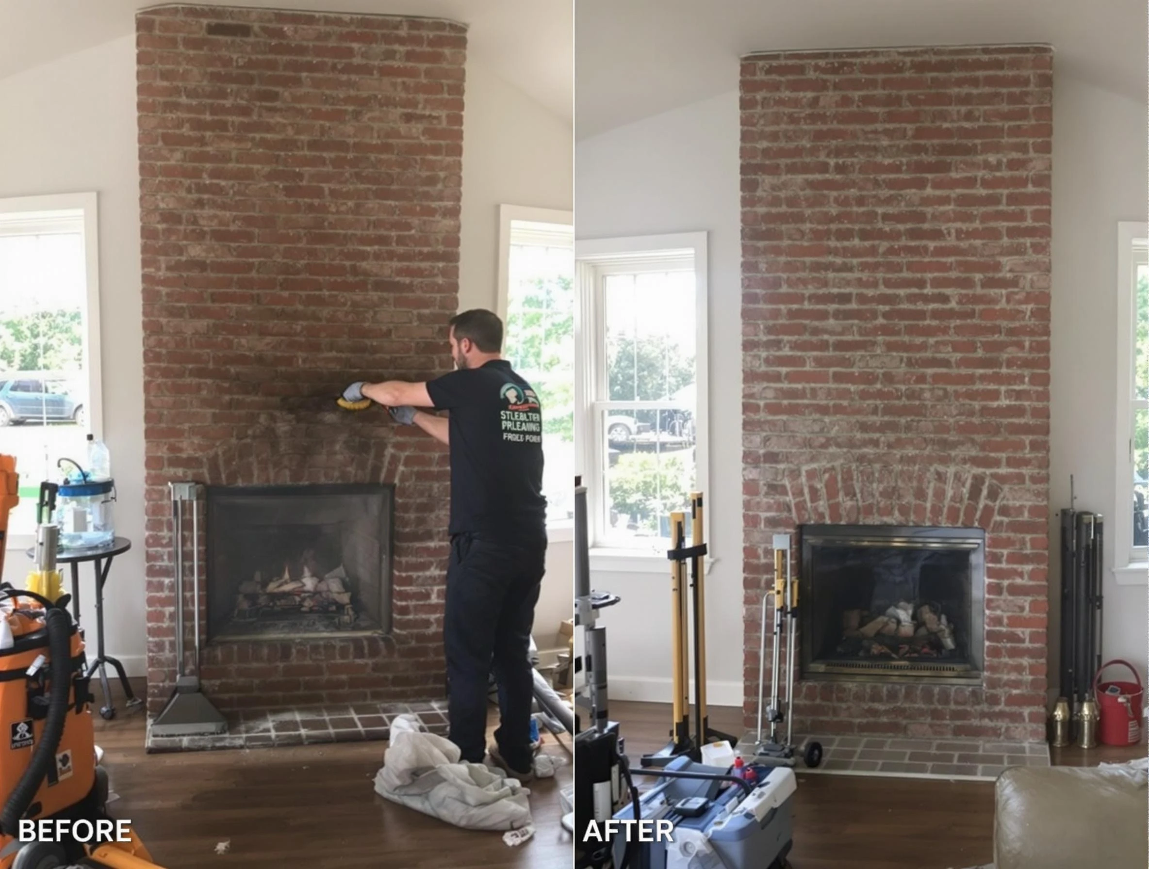 Finished chimney sweeping service by Columbine Chimney Sweep in Columbine, CO