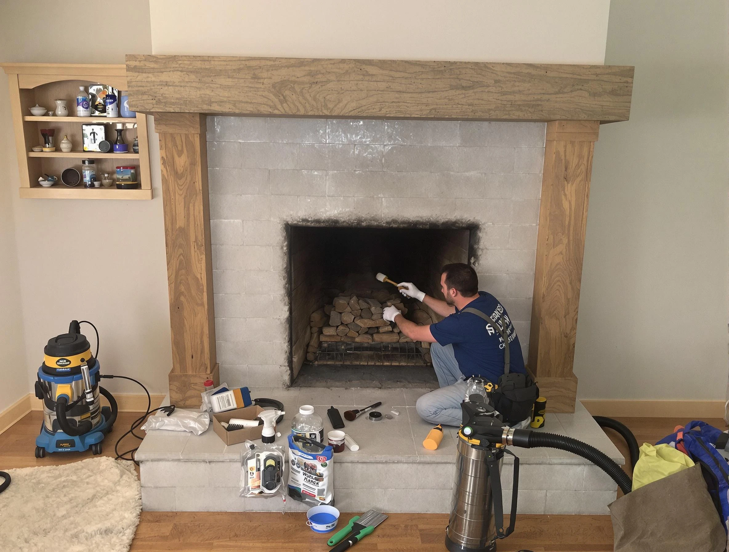 Detailed creosote removal process by Columbine Chimney Sweep in Columbine, CO