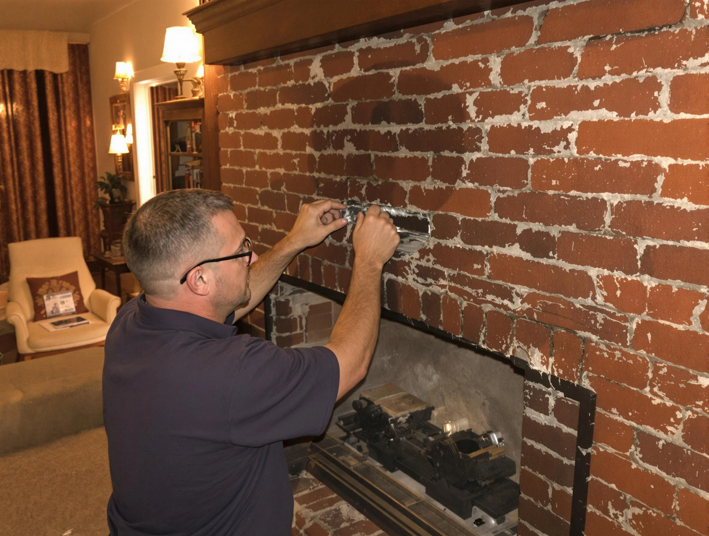 Columbine Chimney Sweep expert fixing a fireplace in Columbine, CO